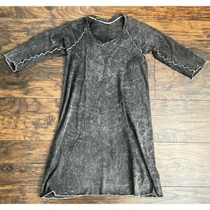 Angelrox Dress Dark Gray OS - Fairy Grunge Cottagecore, 92% Bamboo